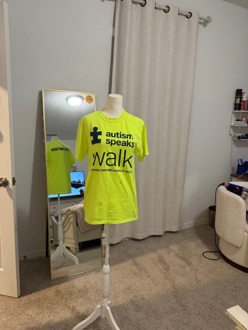 Autism Speaks Walk Neon Yellow Volunteer Tee